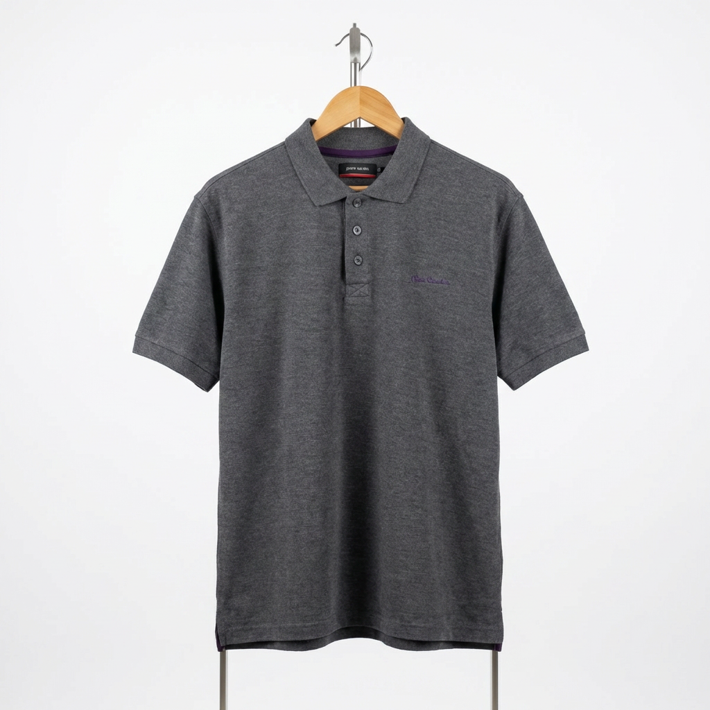 Piere Cardin - Cotton - Polo Shirt – Dark Gray – Size XL