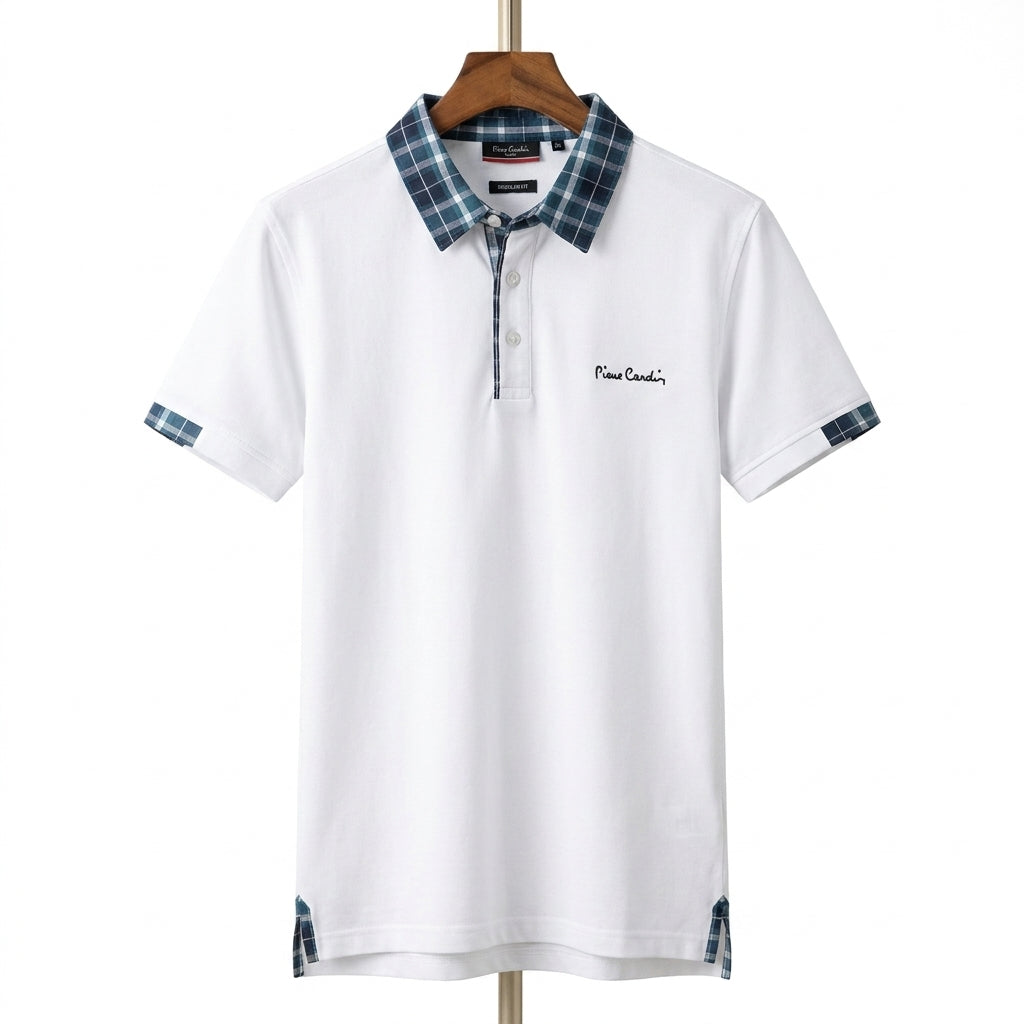 Piere Cardin - Cotton - Polo Shirt – White – Size XL