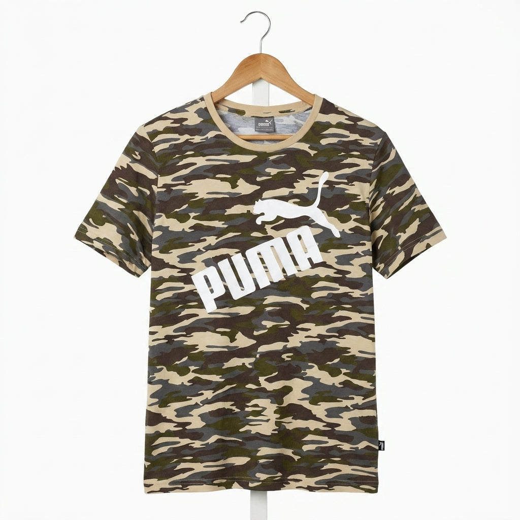 Puma - Cotton - T-Shirt – Army – Size L