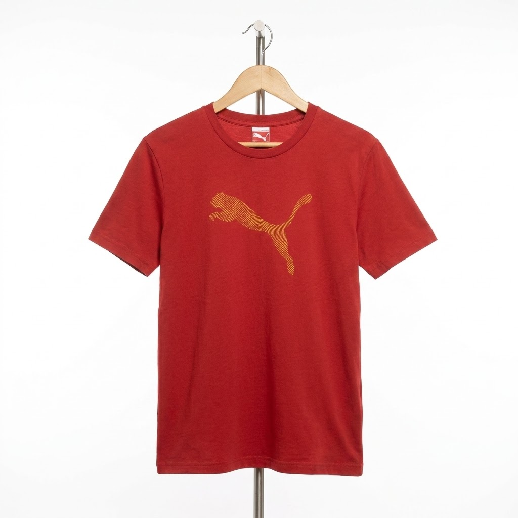 Puma - Cotton - T-Shirt – Red – Size M