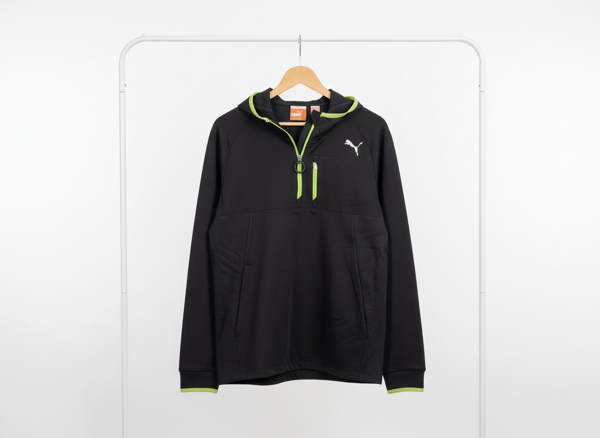 Puma - Cotton - Hoodie – Black – Size XL