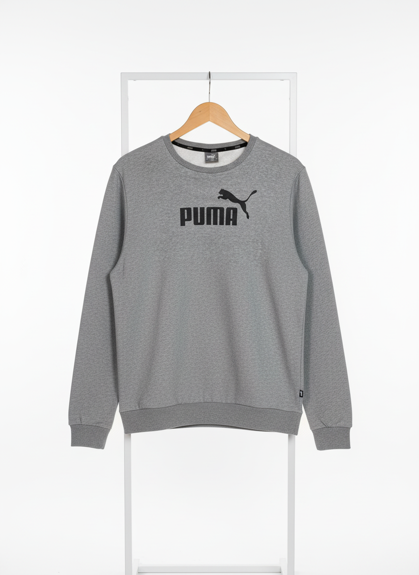 Puma - Cotton - Sweatshirt – Gray – Size L