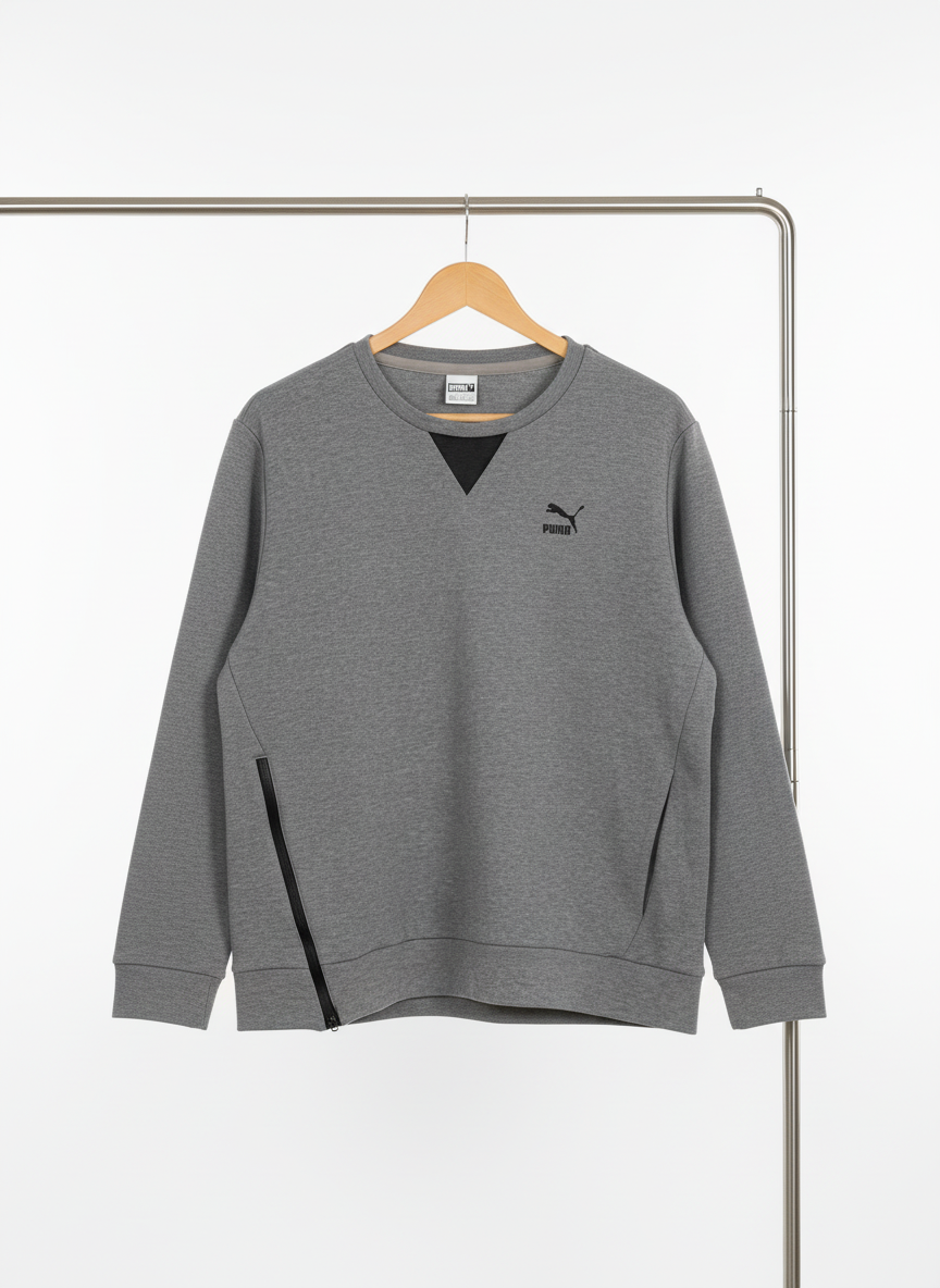 Puma - Cotton - Sweatshirt – Gray – Size XL