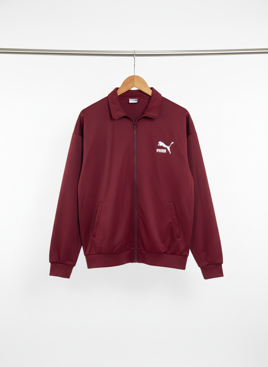 Puma - Zipped Sweatshirt – Dark Red – Size XL