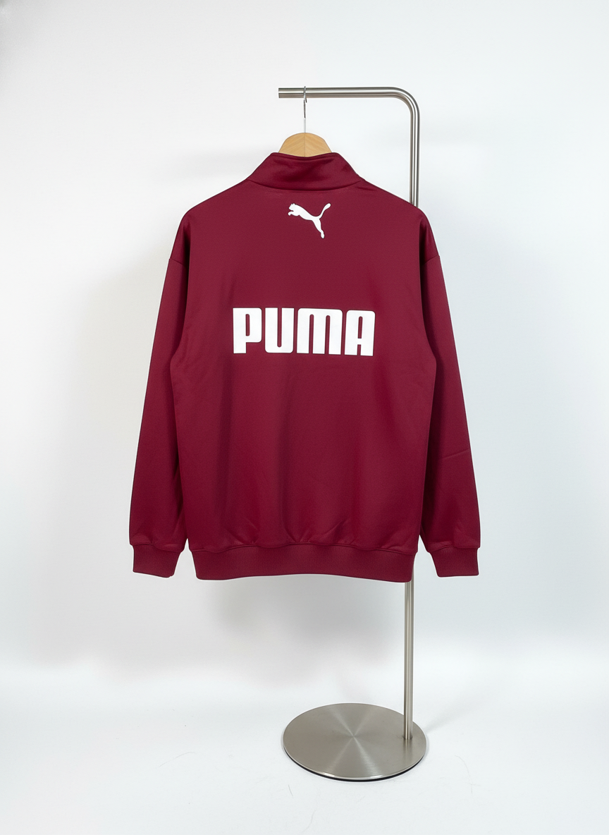 Puma - Zipped Sweatshirt – Dark Red – Size XL