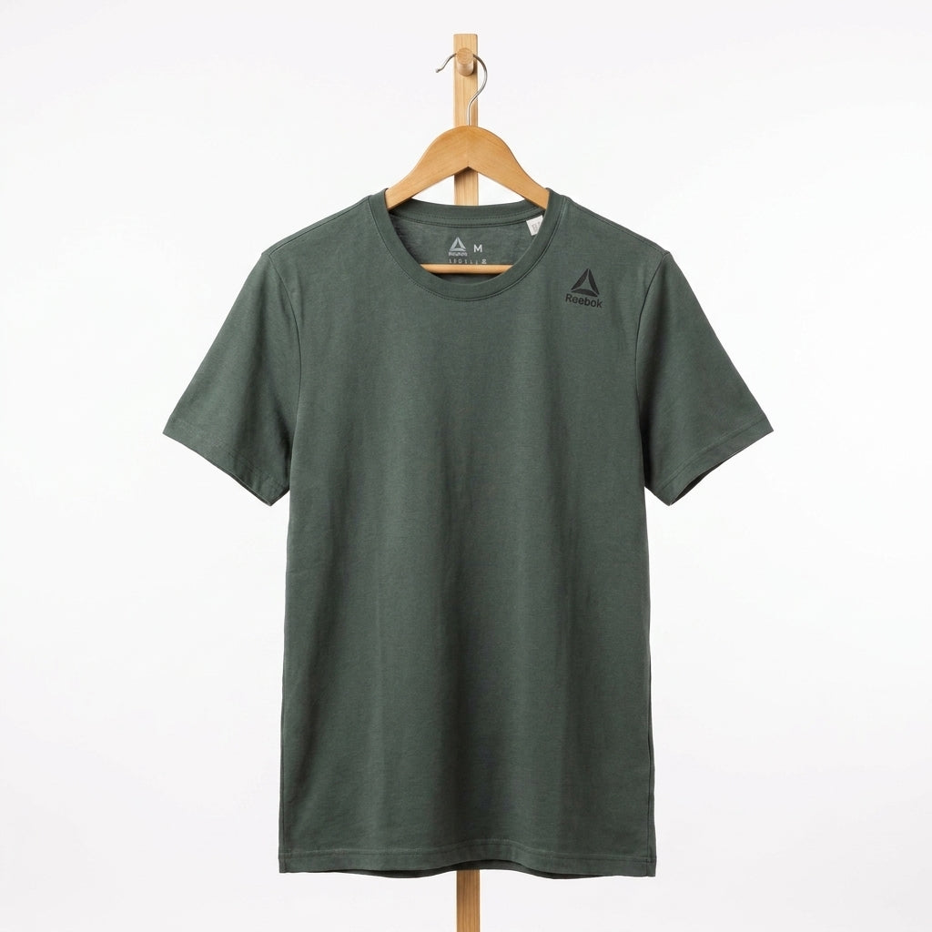 Reebok - Cotton - T-Shirt – Olive Green – Size M