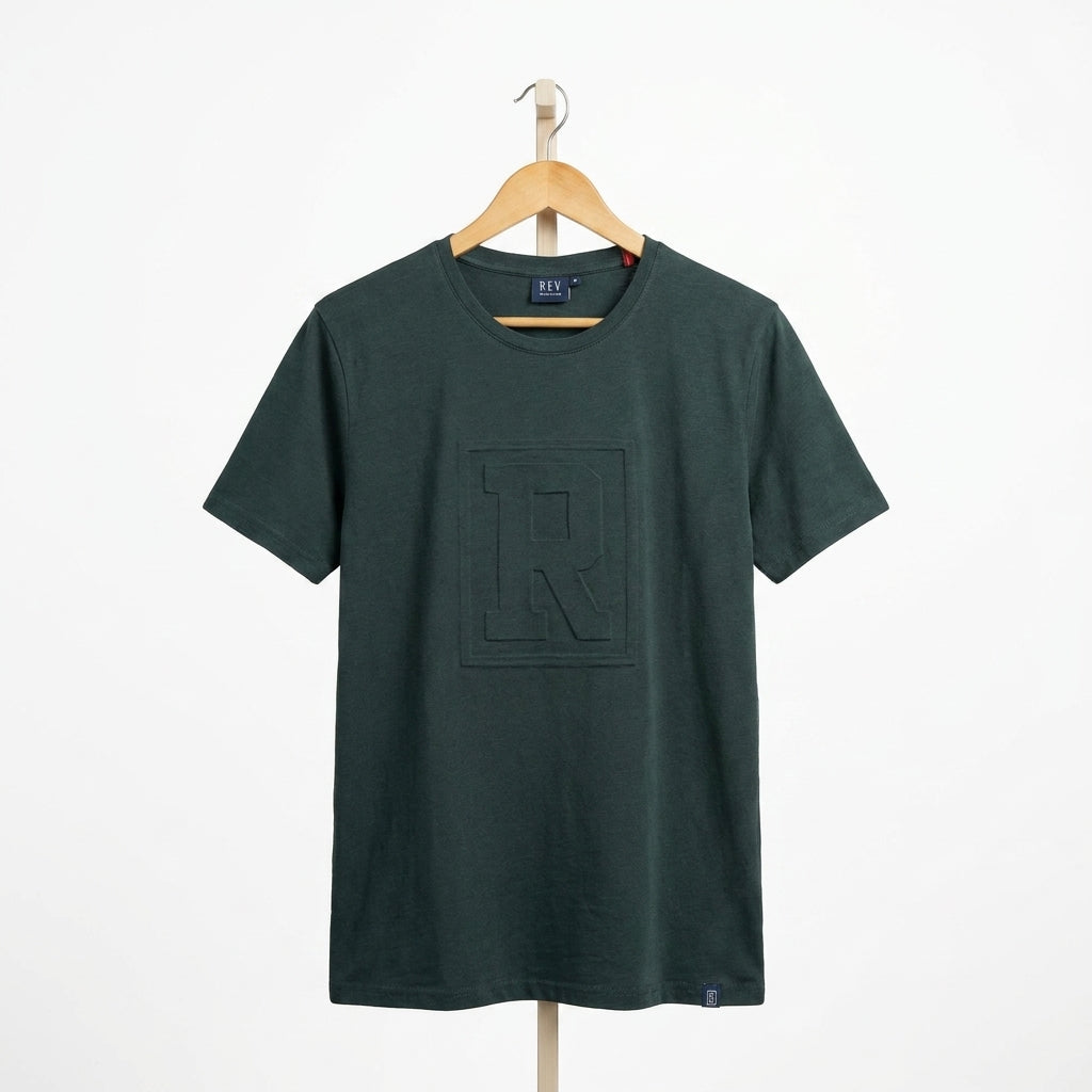 Rev - Cotton - T-Shirt – Dark Green – Size M