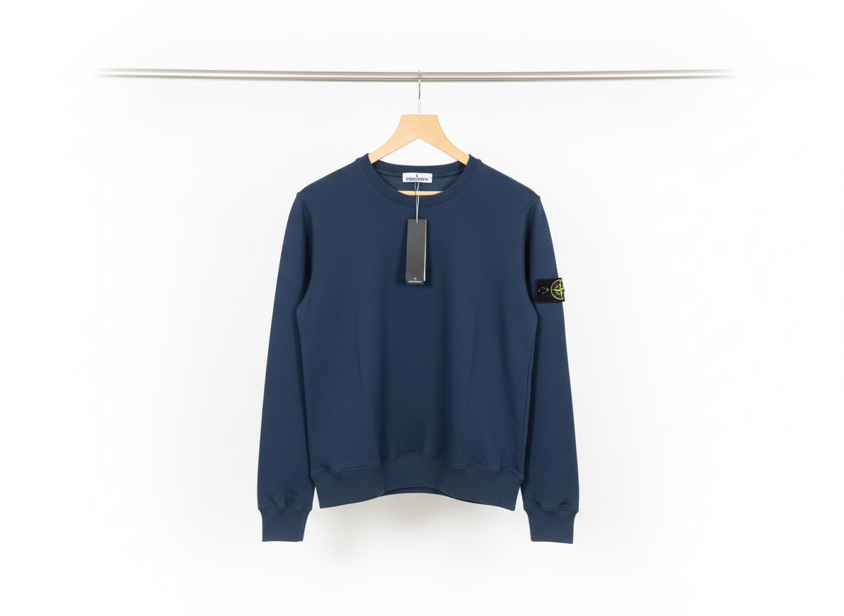 Stone Island - Cotton - Sweatshirt – Navy Blue – XL