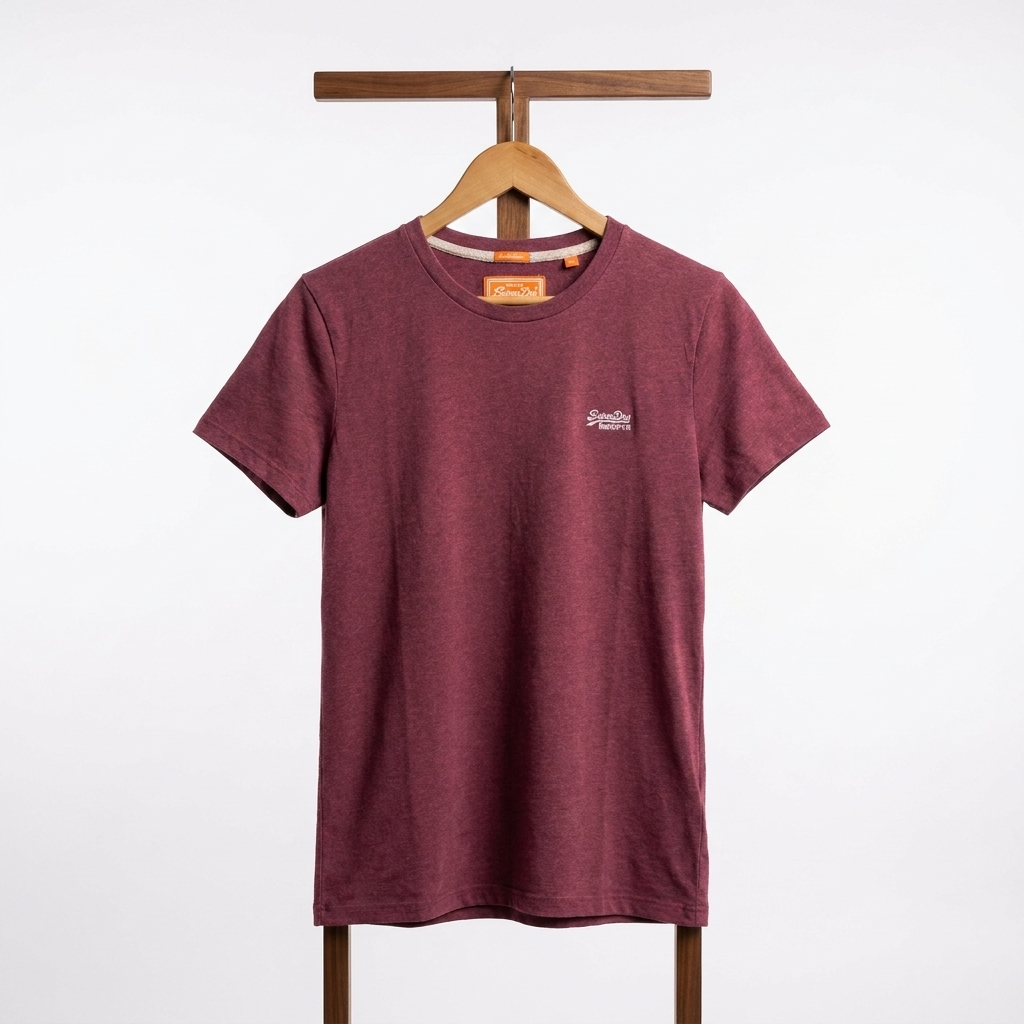 Superdry - Cotton – T-Shirt - Maroon – Size L