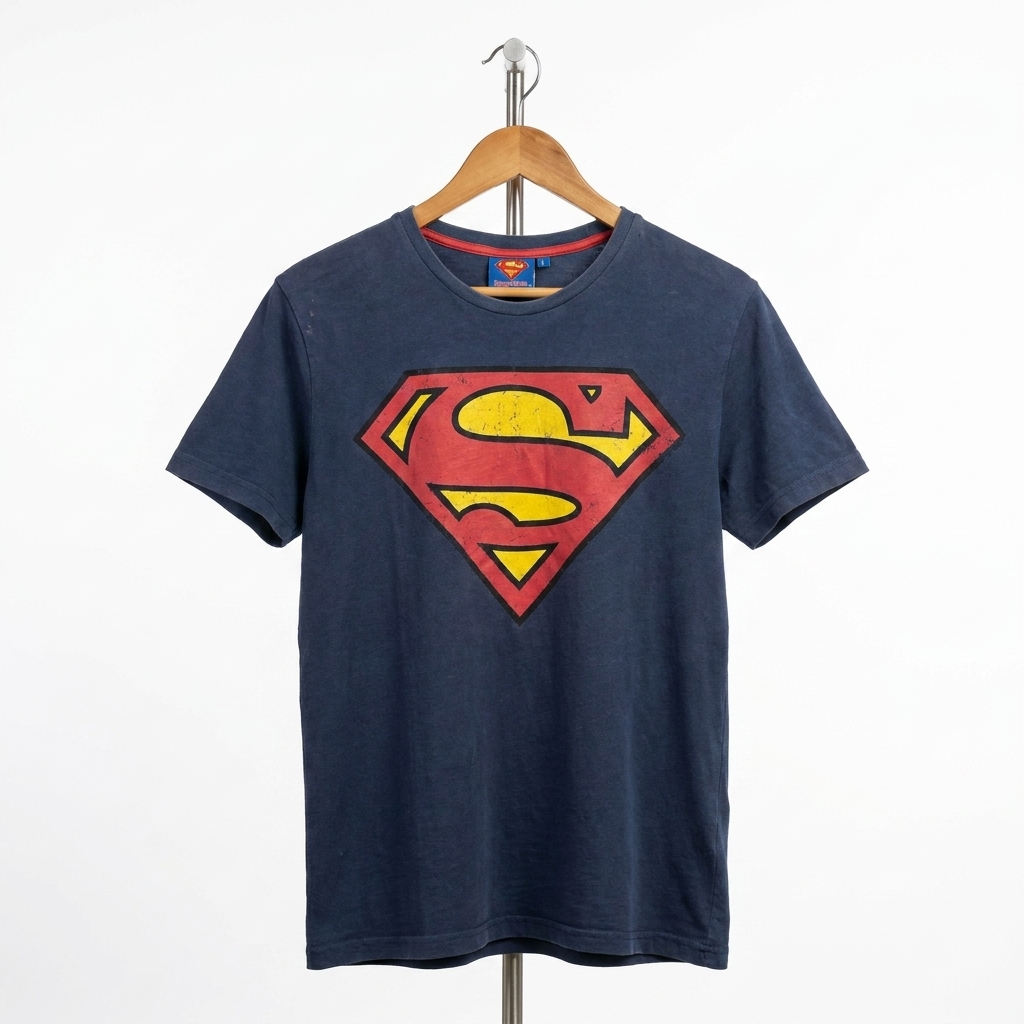 Superman - Cotton - T-Shirt – Navy – Size L