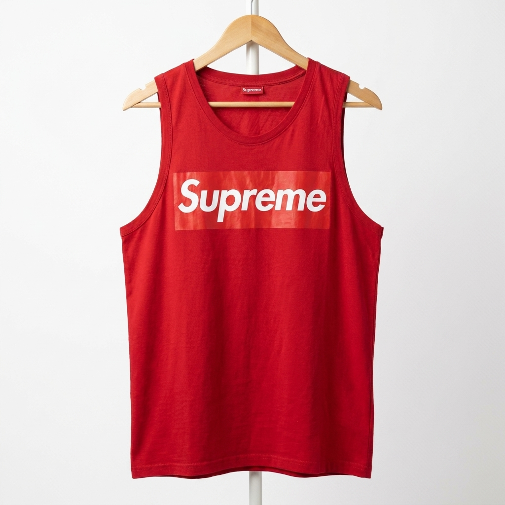 Supreme - Cotton - T-Shirt –  Red – Size L Fits S
