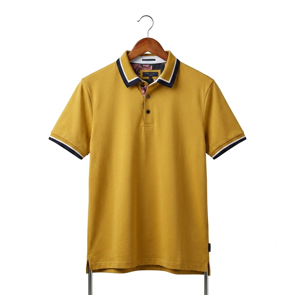 Ted Baker - Cotton - Polo Shirt – Dark Yellow – Size M