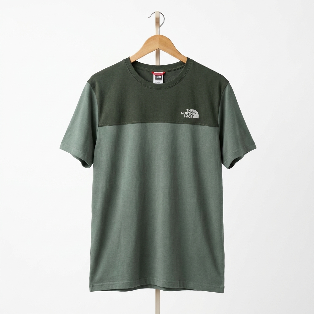 The North Face - Cotton - T-Shirt – Olive Green – Size M