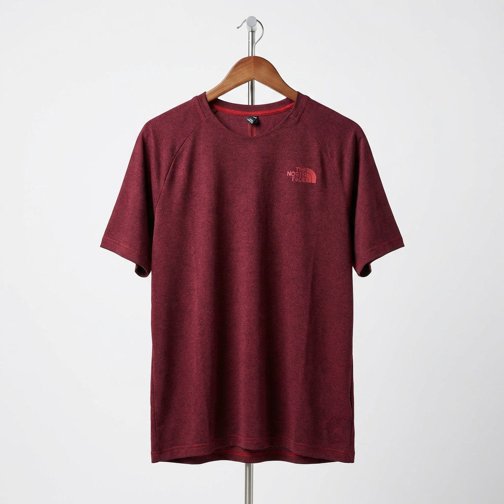 The North Face - Polyester - T-Shirt – Maroon – Size XL