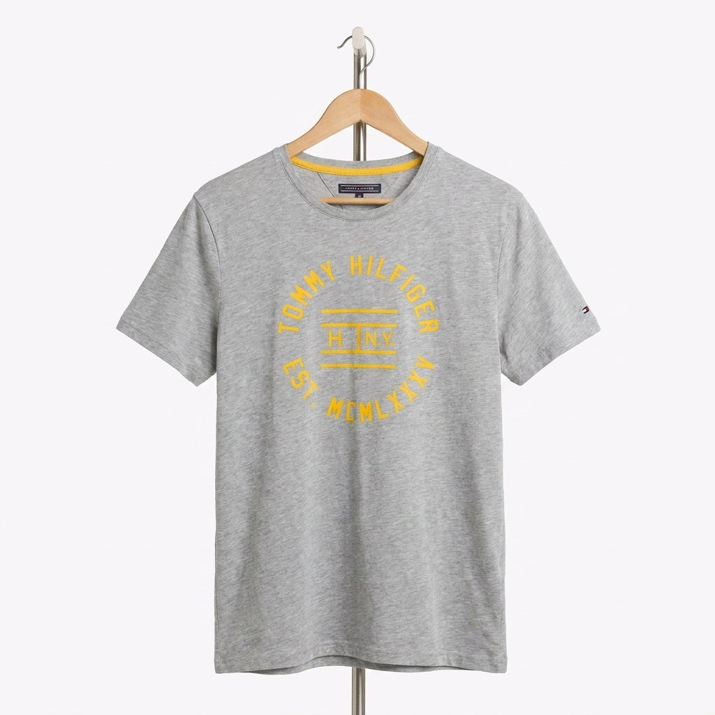 Tommy Hilfiger - Cotton - T-Shirt – Gray – Size 4XL fits XL