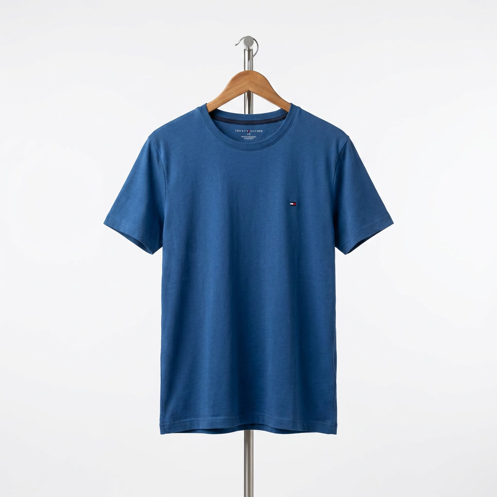 Tommy Hilfiger - Cotton - T-Shirt – Blue – Size L Fits M