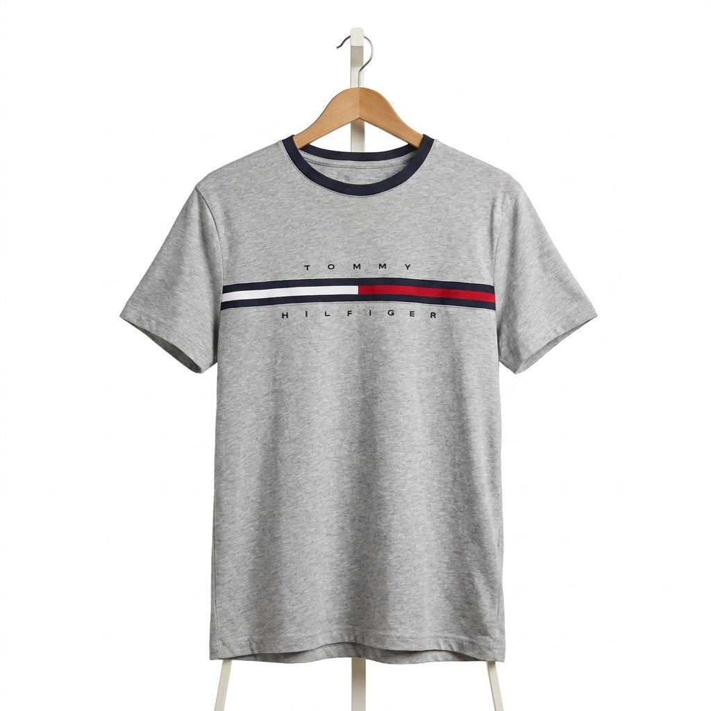 Tommy Hilfiger - Cotton - T-Shirt – Gray – Size S