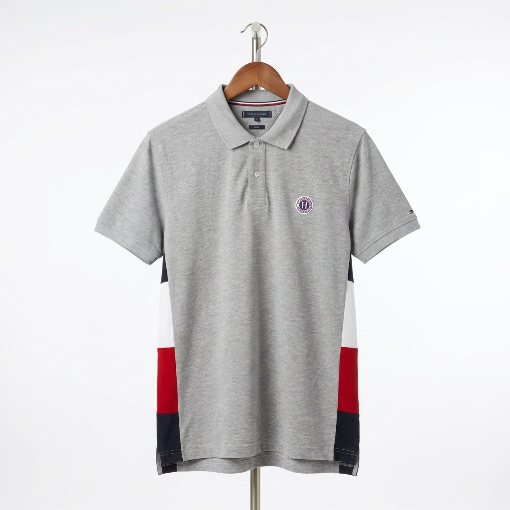 Tommy Hilfiger - Cotton - Polo Shirt – Gray – Size XL
