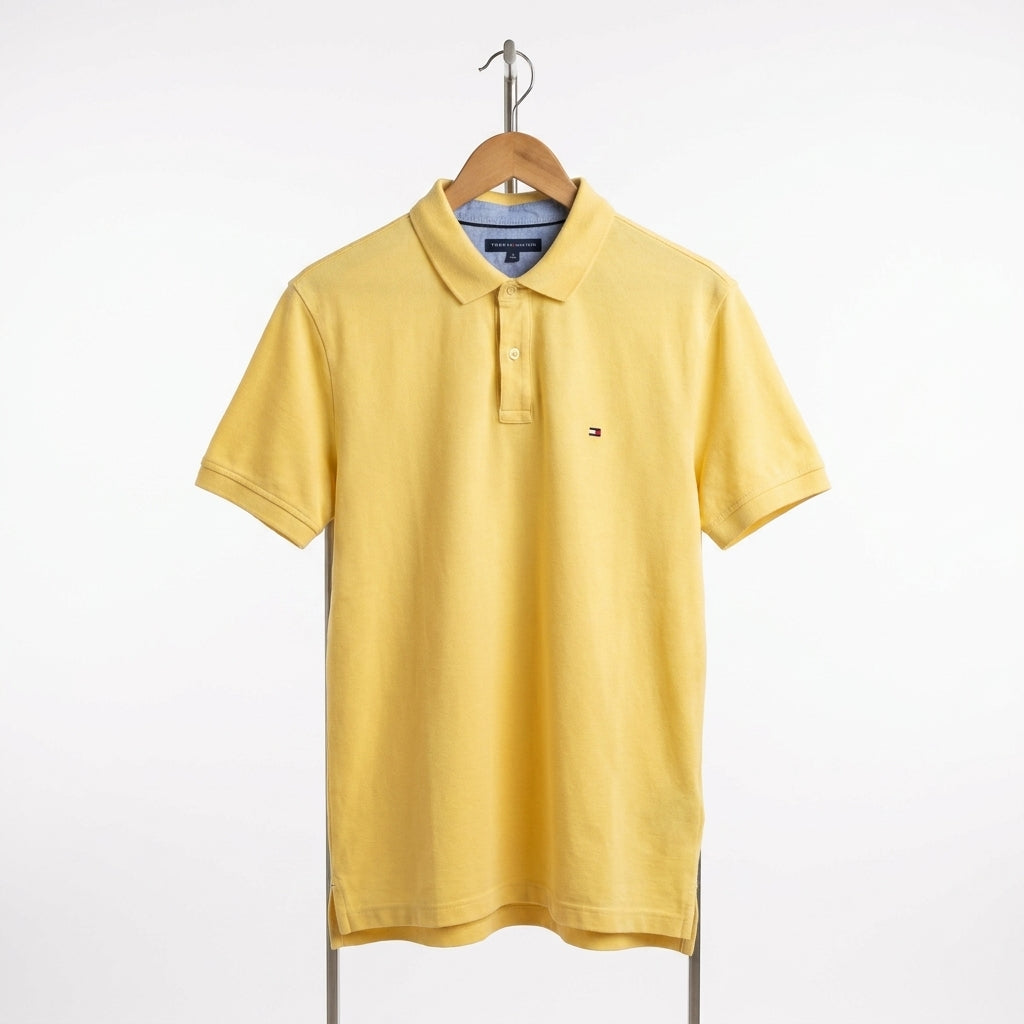 Tommy Hilfiger - Cotton - Polo Shirt – Light Yellow – Size XL