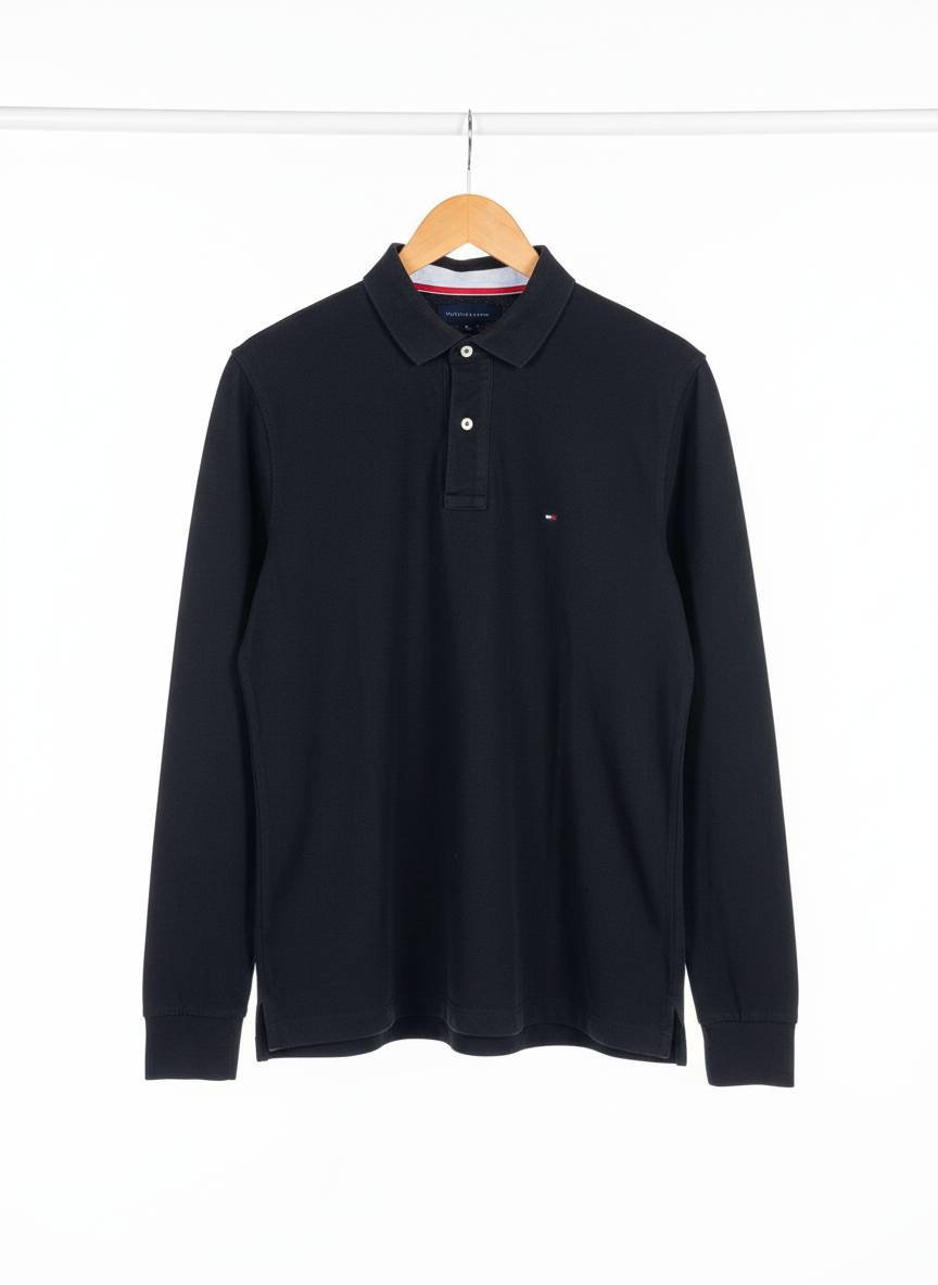Tommy Hilfiger - Cotton - Polo-Shirt – Black – Size M