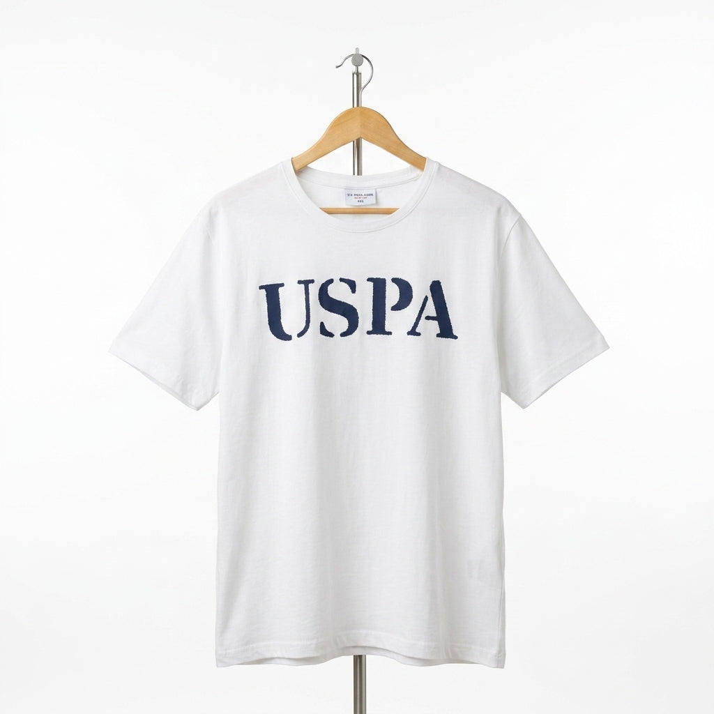 USPA - Cotton - T-Shirt – White – Size 3XL