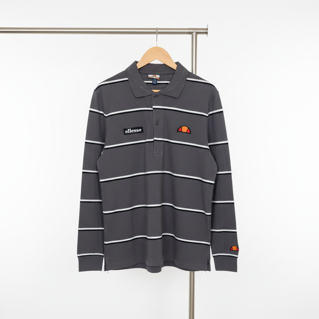 Ellesse - Cotton - Polo-Shirt – Gray – Size M