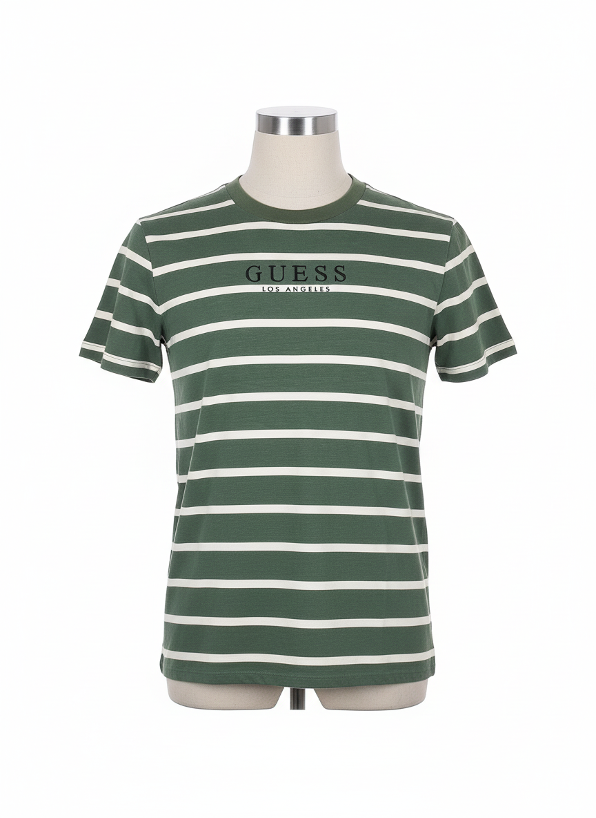 Guess - Cotton - T-Shirt – Green – Size M