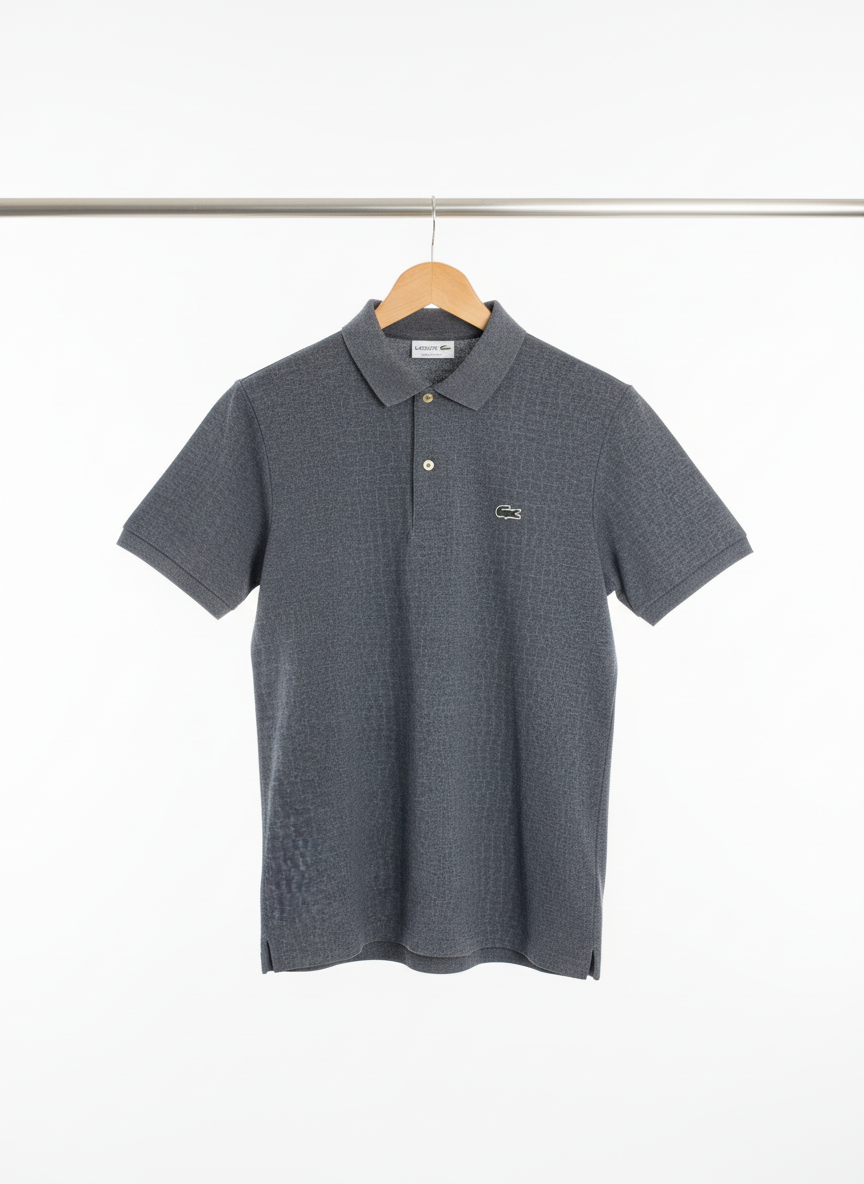 Lacoste - Cotton - Polo Shirt – Gray – Size S