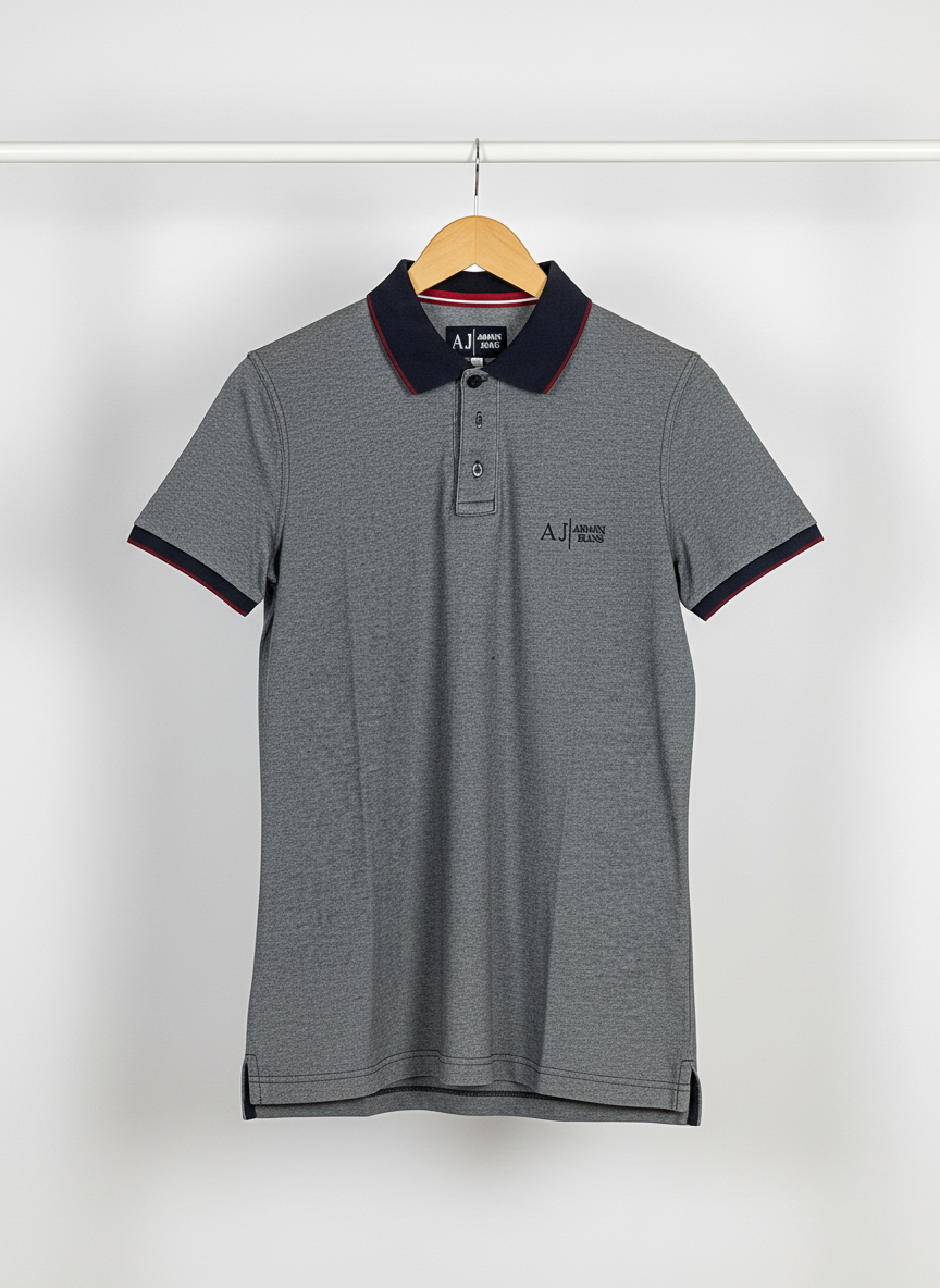 Armani Jeans - Cotton - Polo-Shirt – Gray – Size S