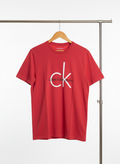 Calvin Klein - Cotton - T-Shirt – Red – Size L fits M