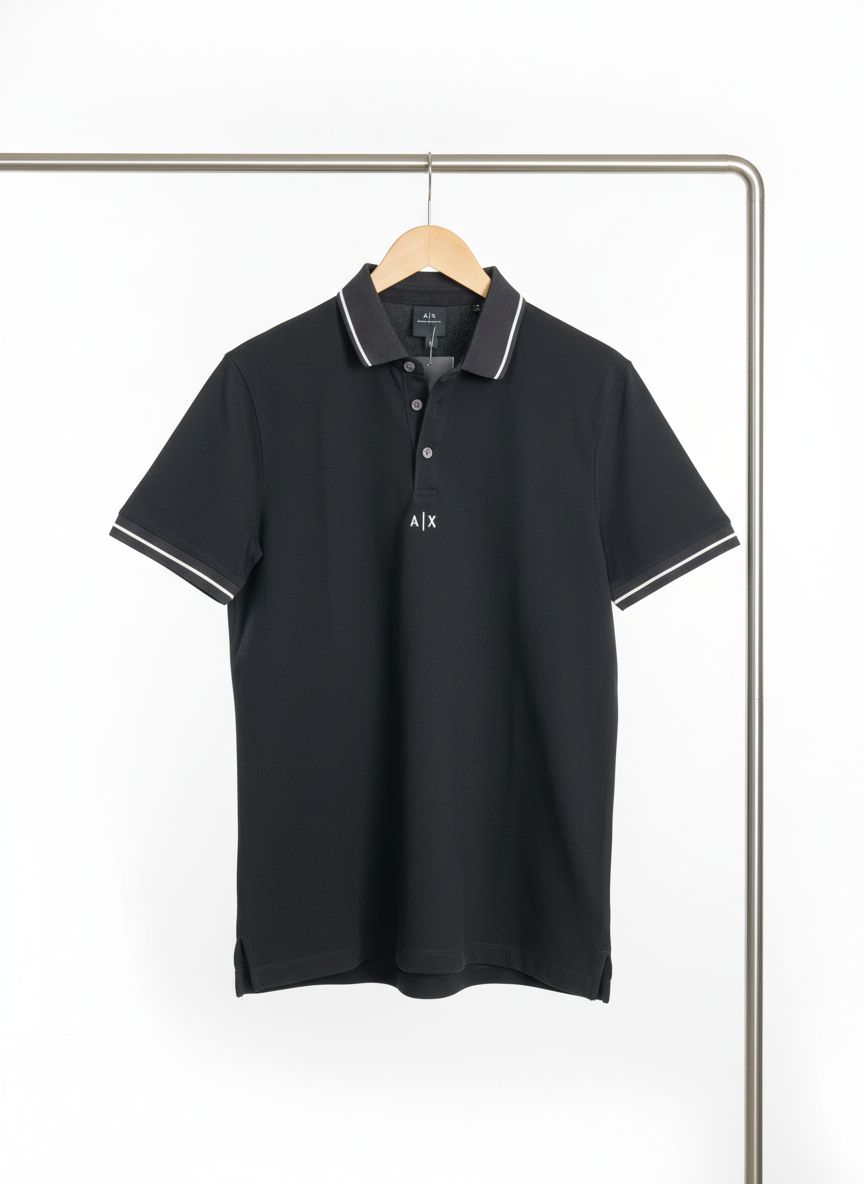 Armani Exchange - Cotton - Polo-Shirt – Black – Size M