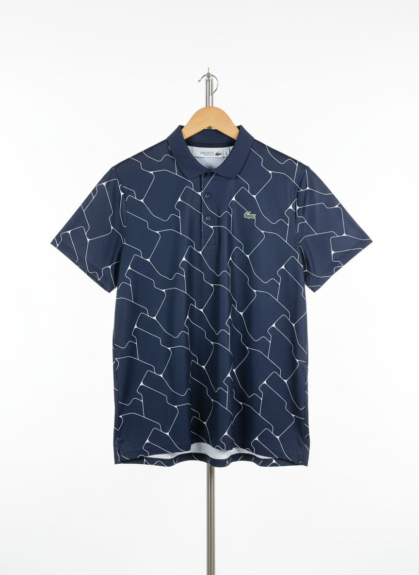 Lacoste - Polyester - Polo Shirt – Navy Blue – Size 4XL