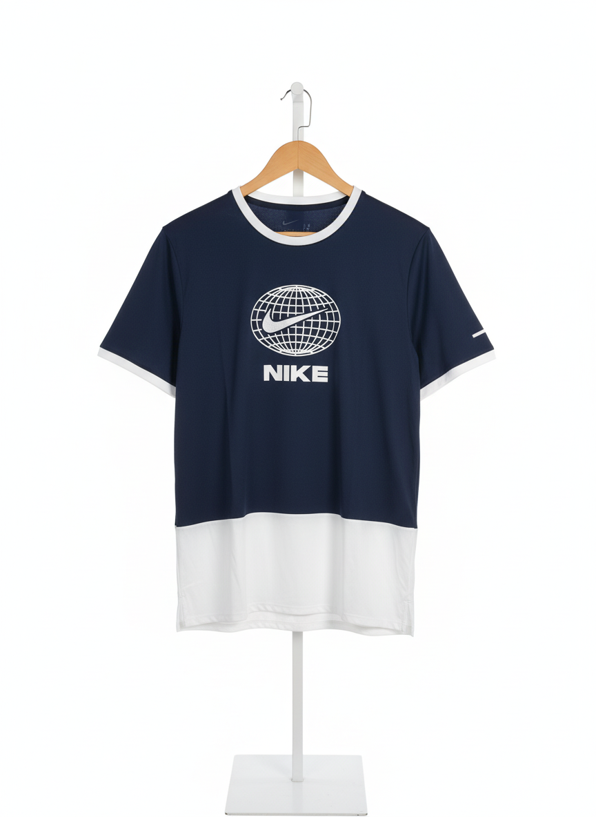 Nike - Polyester - Sport Shirts – Navy – Size L
