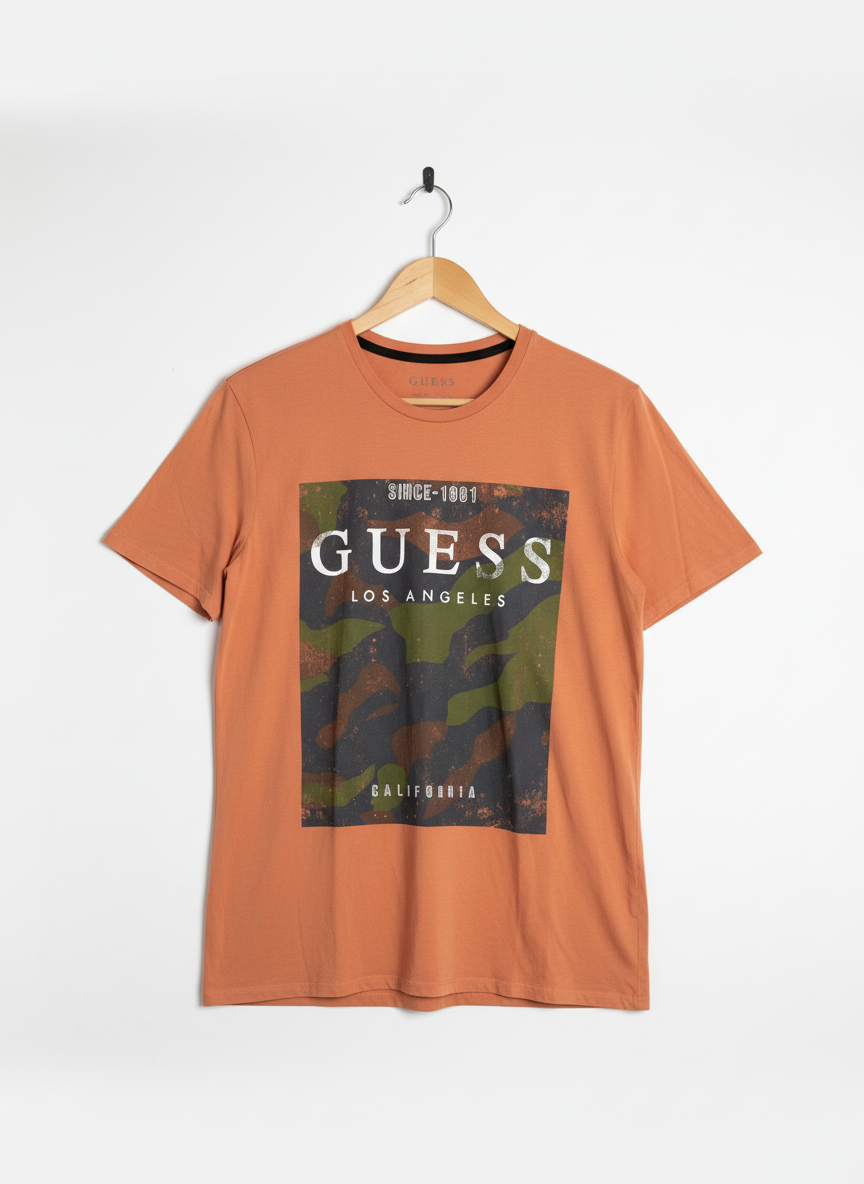 Guess - Cotton - T-Shirt – Orange– Size XXL