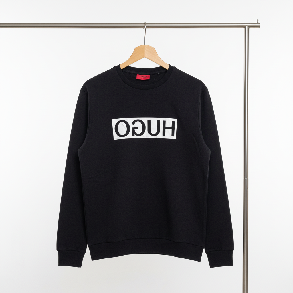 Hugo - Cotton - Sweatshirt – Black – Size M