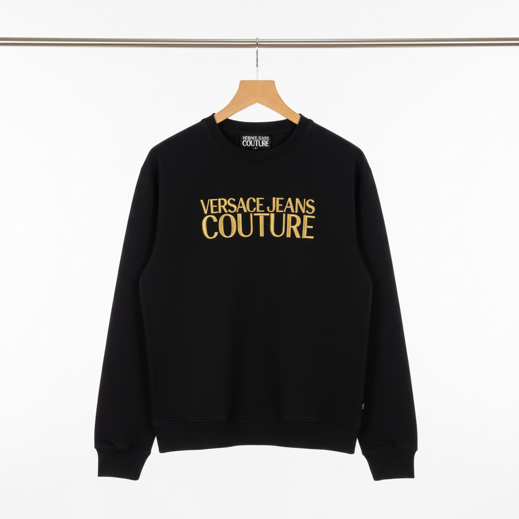 Versace - Cotton - Sweatshirt – Black – Size L