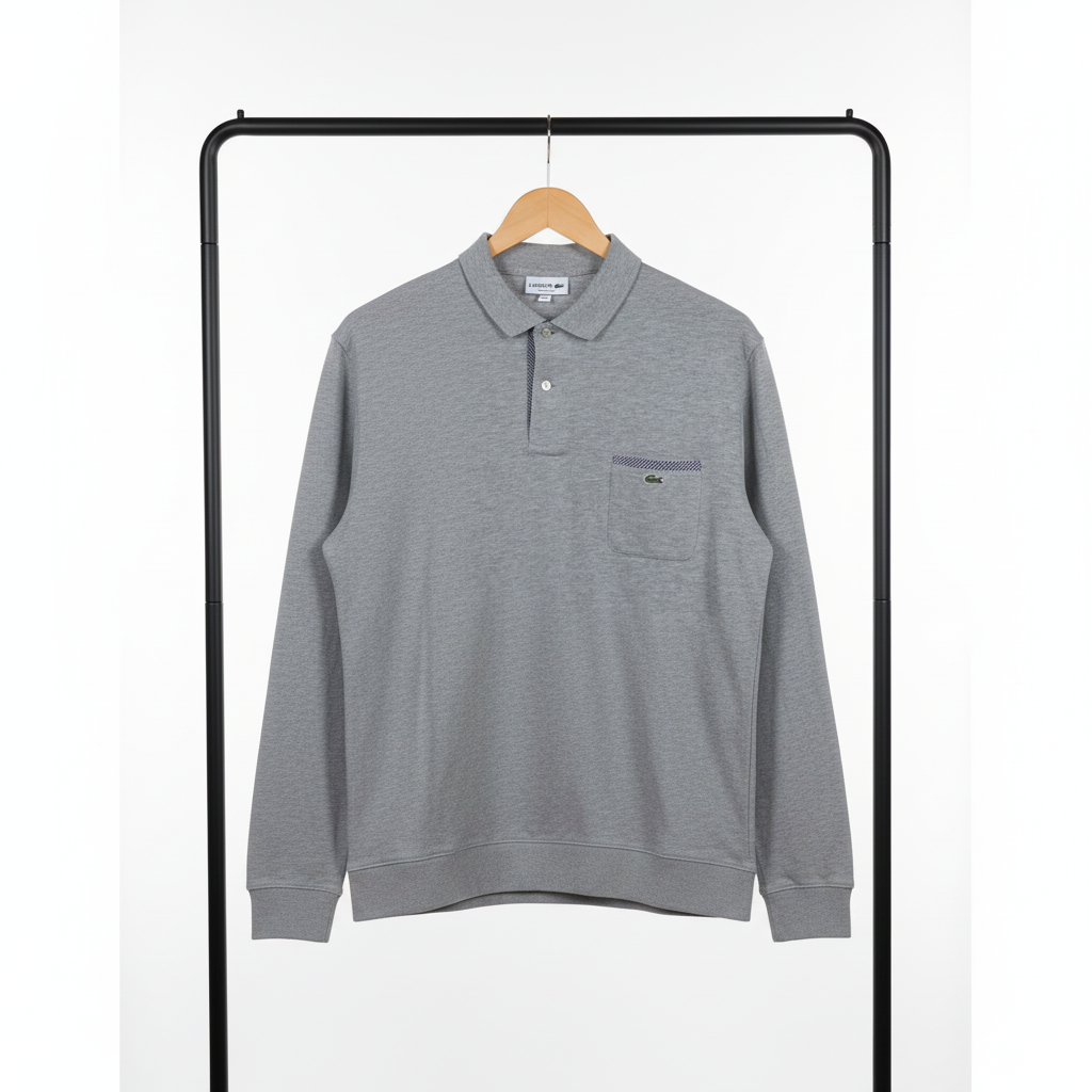 Lacoste - Cotton - Polo-Shirt – Gray – Size XL
