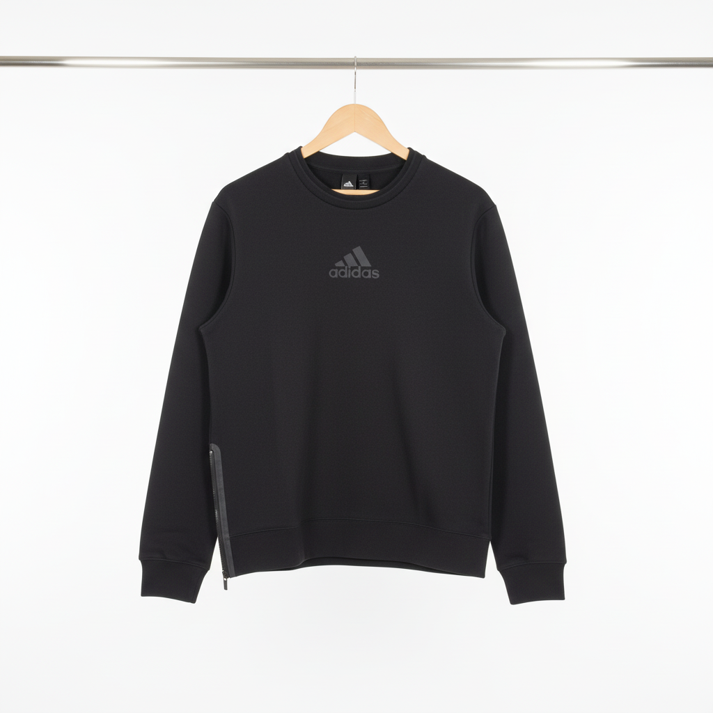 Adidas - Cotton - Sweatshirt – Black – Size L