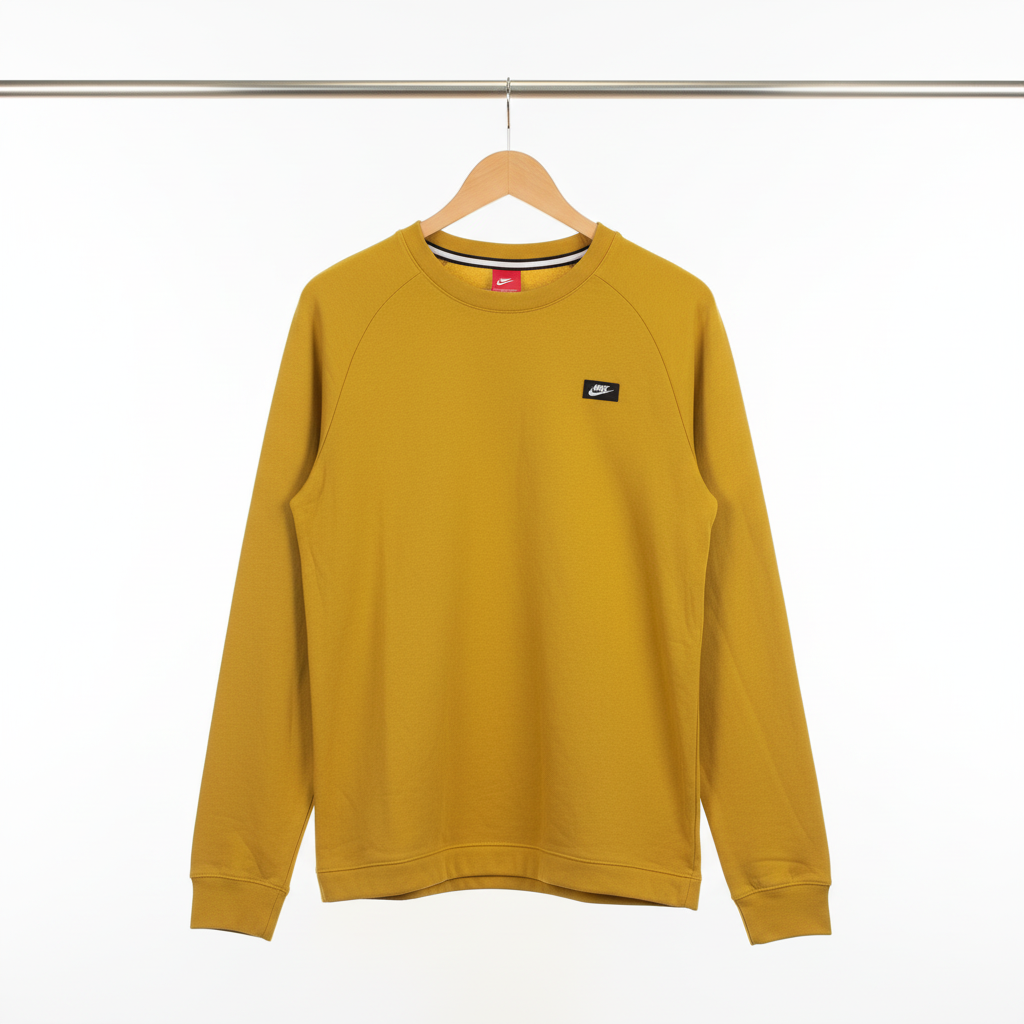 Nike - Cotton - Sweatshirt – Yellow – Size S