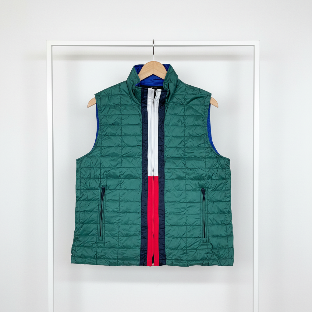 Tommy Hilfiger - Double Face Vest– Green & Blue – Size L
