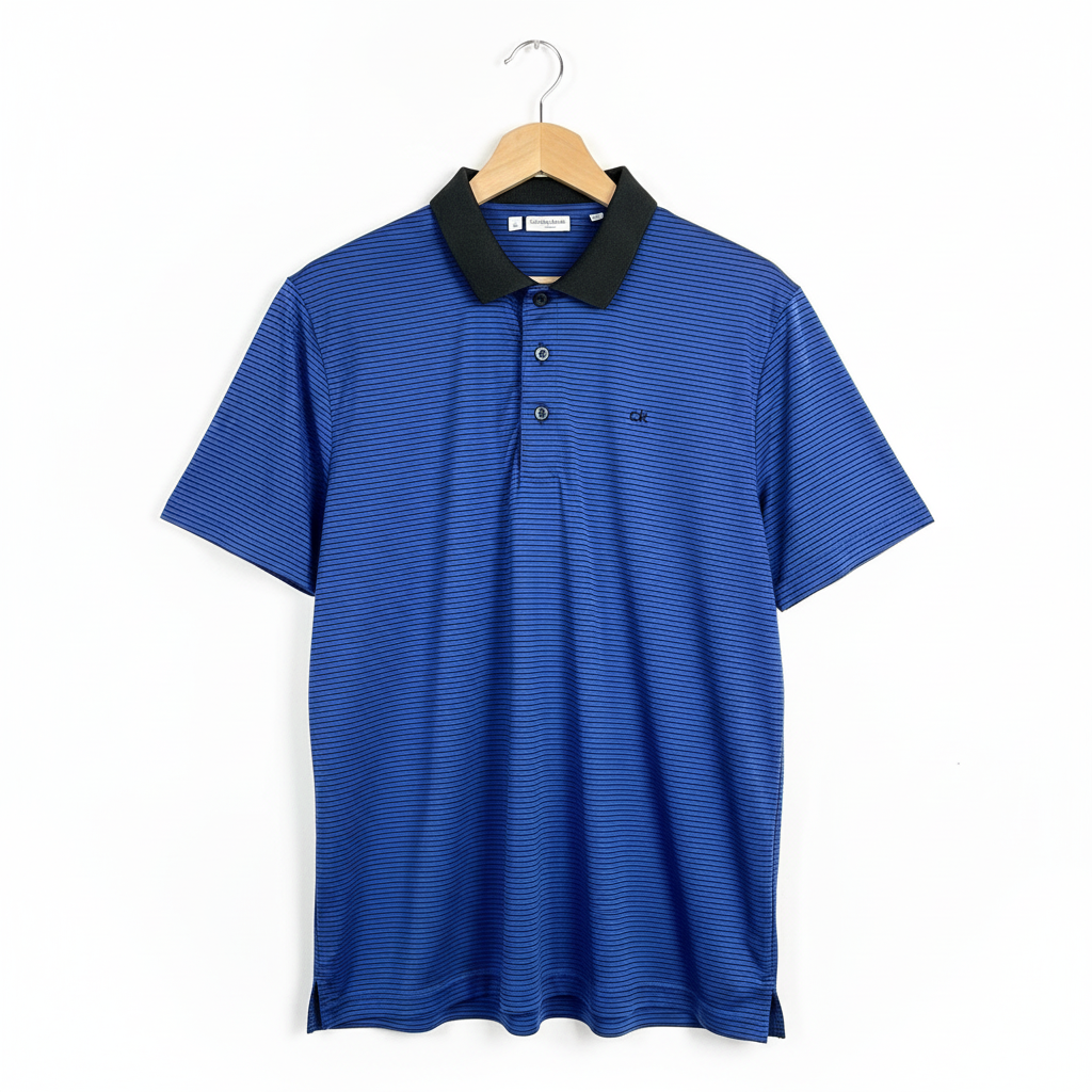 Calvin Klein - Polyester - Polo Shirt – Blue – Size M