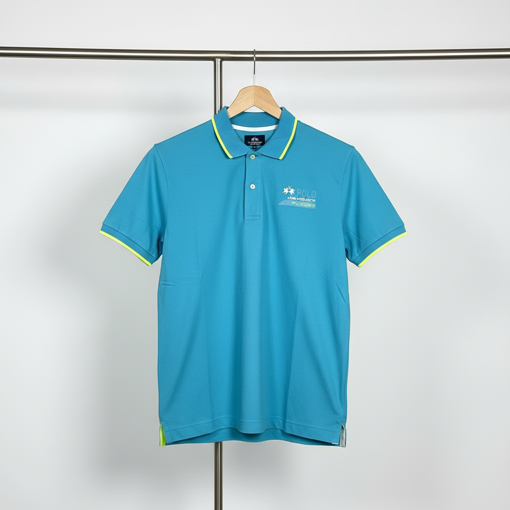 La Martina - Cotton - Polo Shirt - Blue - Size XXL